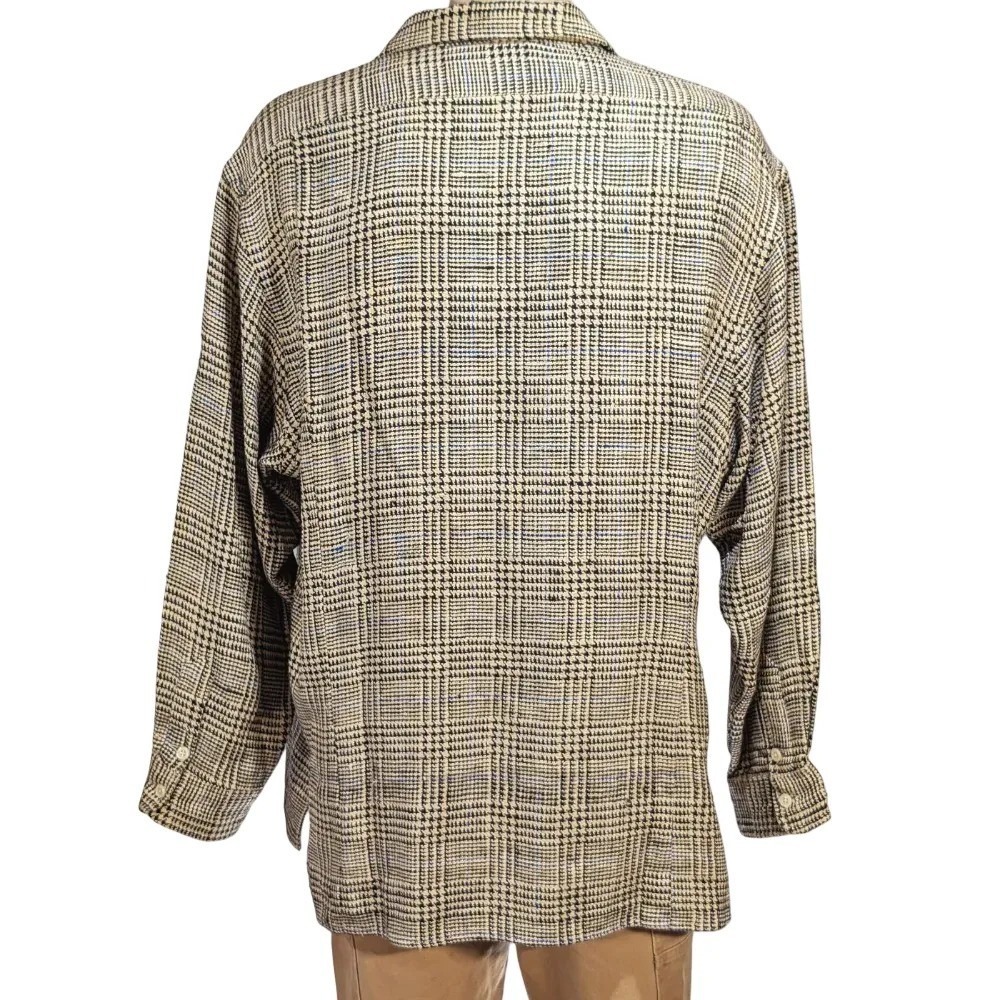 Polo Ralph Lauren Folson Silk Prince of Wales Plaid Button Down Shirt Sz XXL EUC - Picture 5 of 7